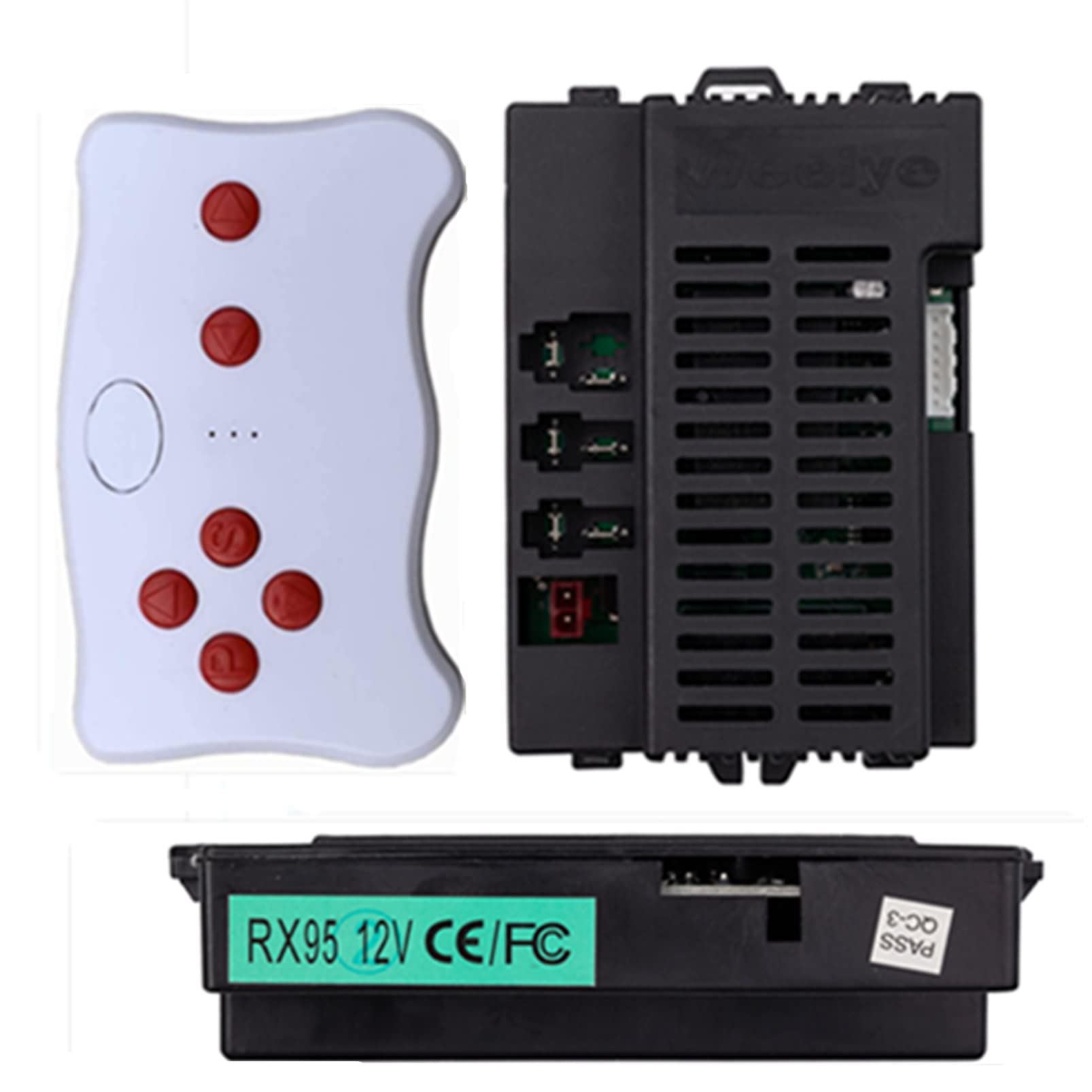 RX95 12V CE FC 2.4G Bluetooth Remote Control and Receiver Kit Controller Control Box Accessories for Children Electric Ride On Toys Car Replacement Parts