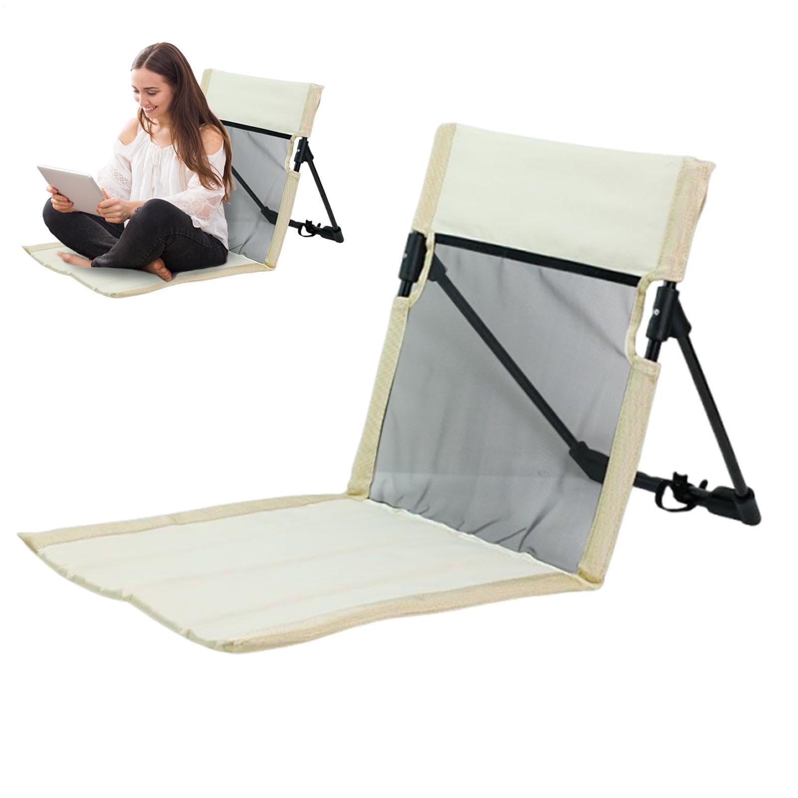 Tabouret portable avec dossier confortable pour camping-car et pêche