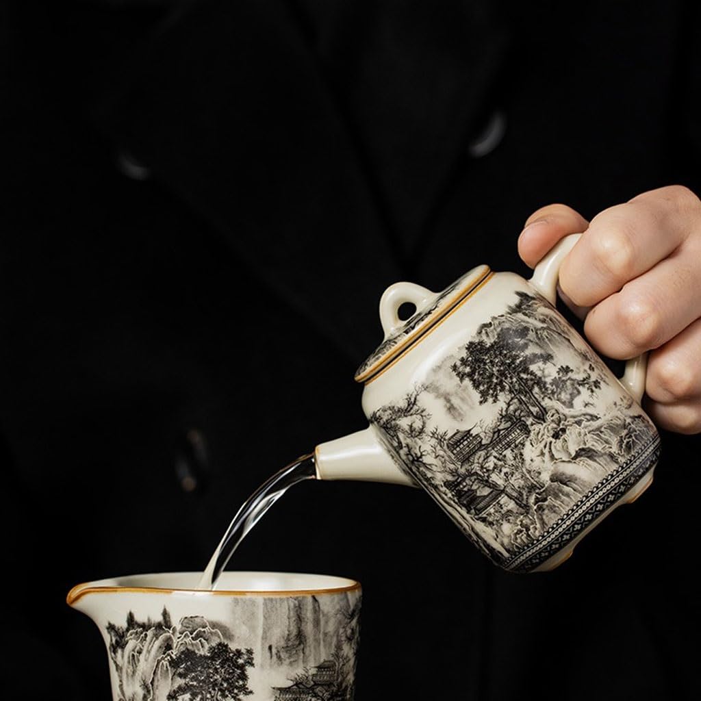 Maquina Para Hacer Te Tetera individual for fiesta de té, juego de té de Kung Fu, tetera de cerámica for hacer té y beber té, tetera doméstica Preparador De Té De Hojas Sueltas