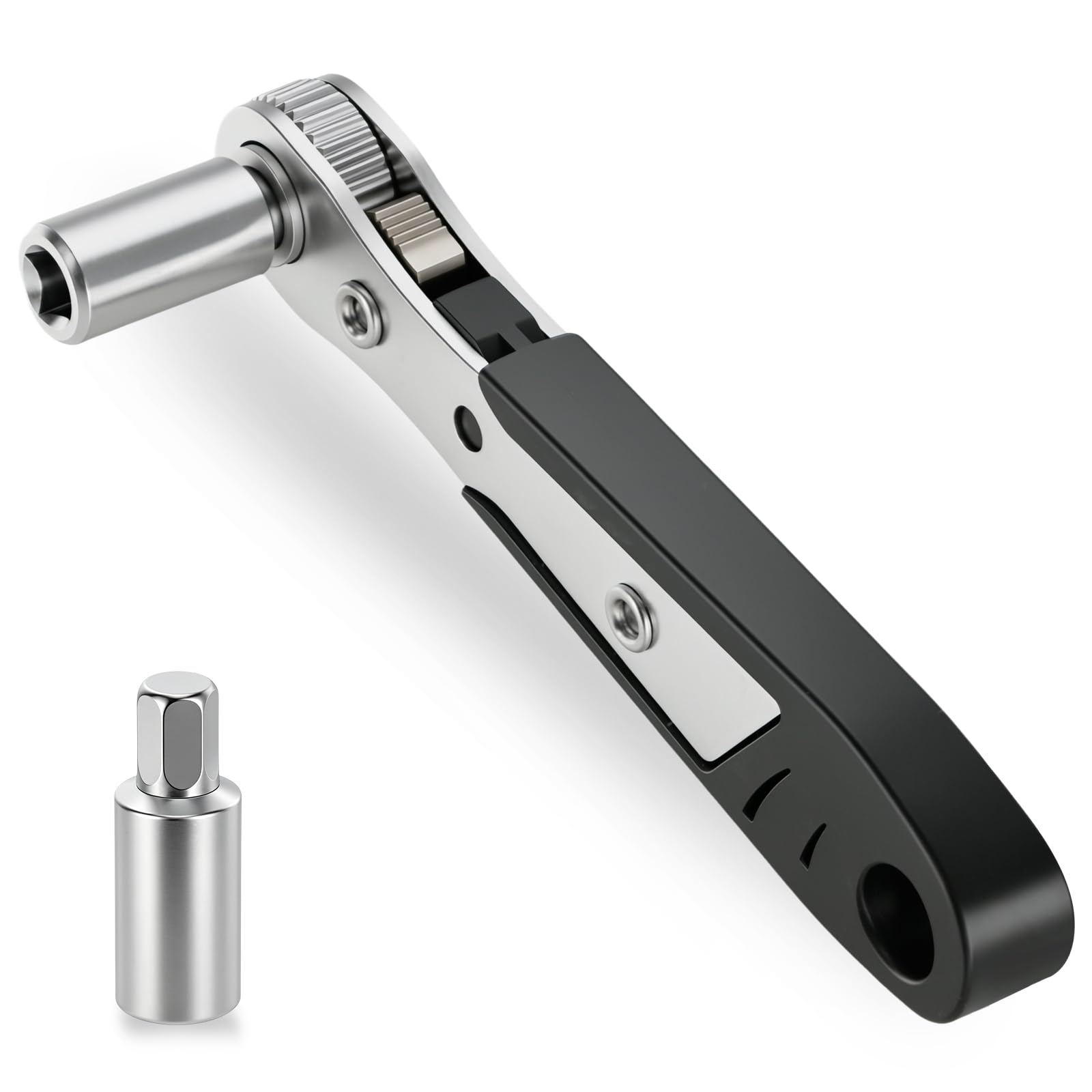 EASTROCK Ratchet Drum Key, 1/4" (6.35mm) Standard Drum Key with Detachable Handle, Revers…
