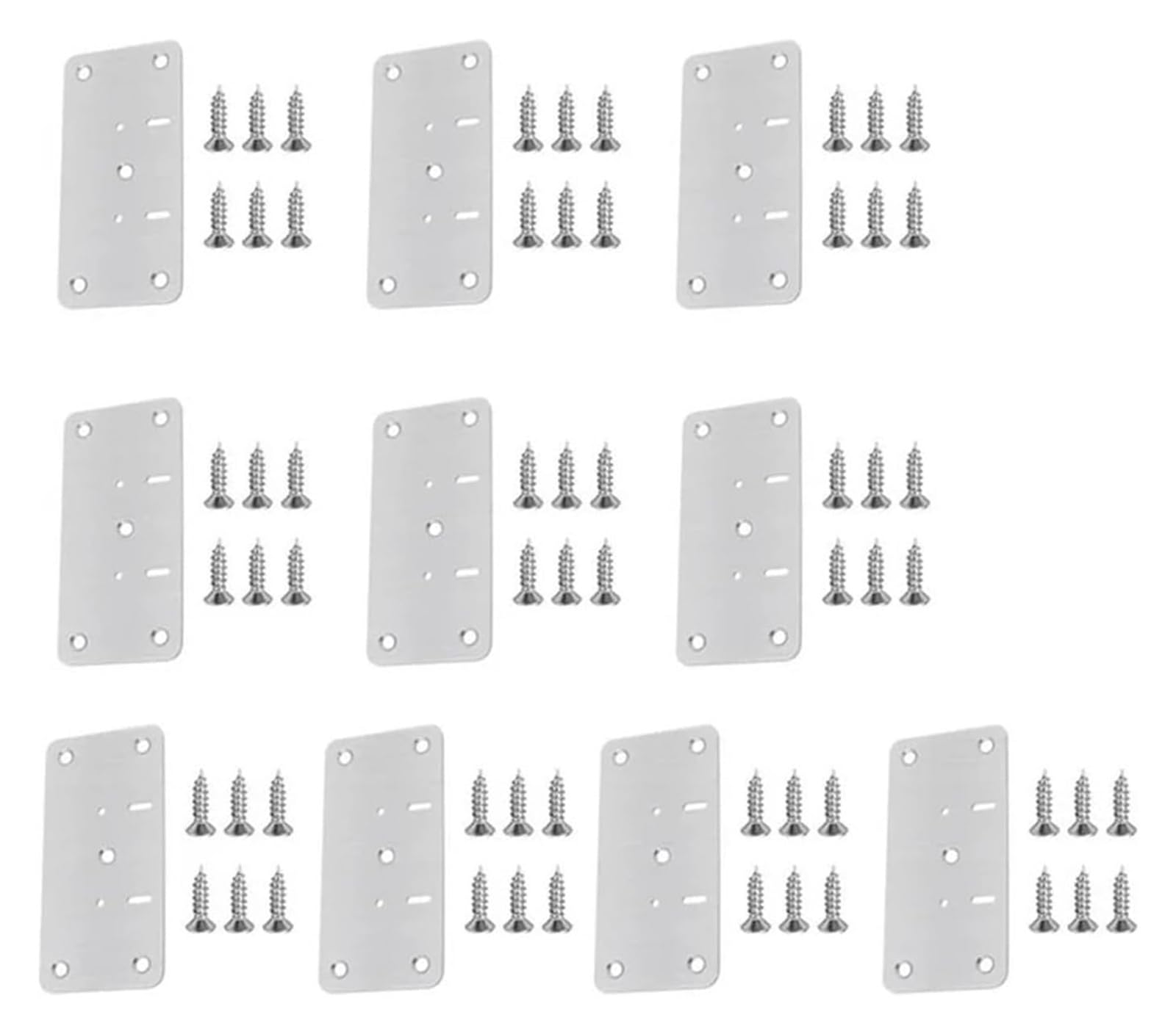 Płytka naprawcza zawiasów 1/4/10 szt. Płyta naprawcza zawiasów szafkowych mocująca zawiasy drzwi szafek panel naprawczy Sprzęt meblowy(10pcs Silver 3b)