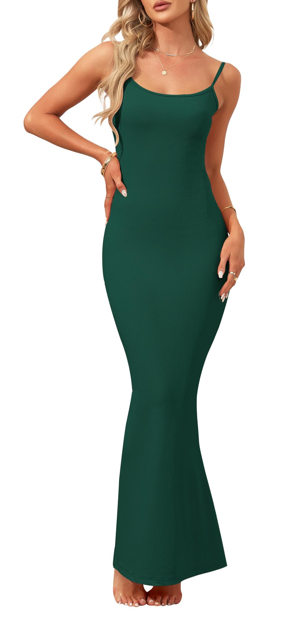 AUSELILY Mujer Vestido Bodycon Largo