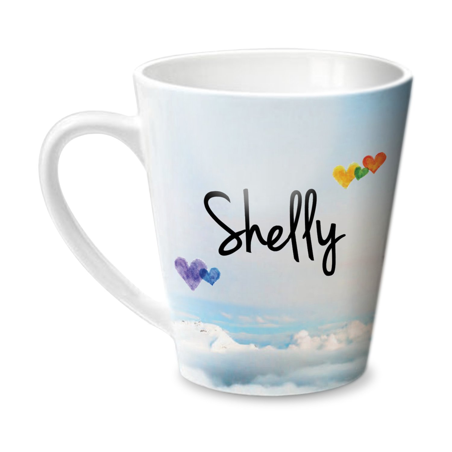 Hot MuggsSimply Love You Shelly Conical Personalised Name Ceramic, 315ml, 1 Unit
