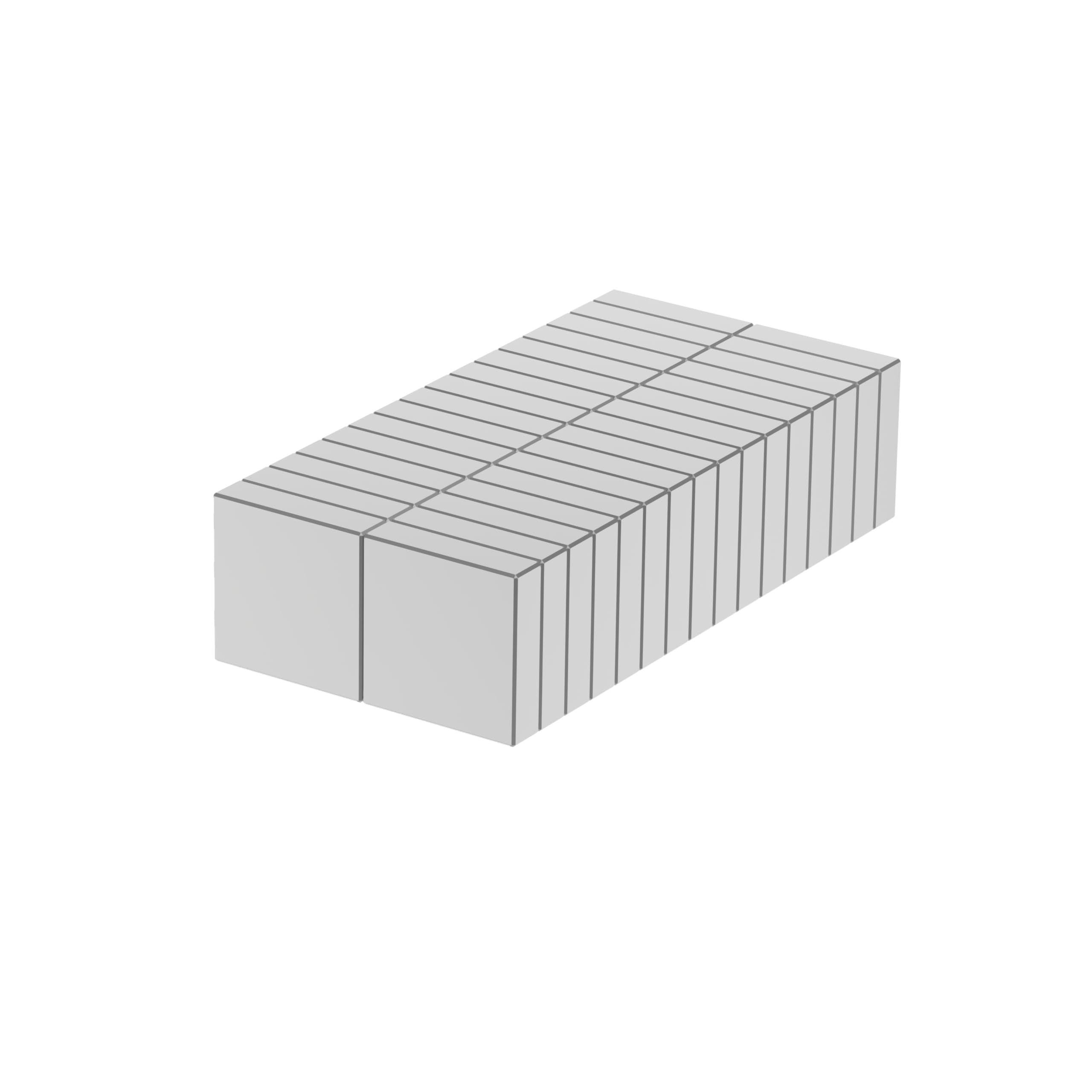 N52-1/2 L x 1/2" W x 1/8" H - 32 Pack, Strong Neodymium Block Magnets, Powerful Rare Earth Square Magnets, Heavy Duty Industrial Neodymium Block Magnet 0.5 x 0.5 x 0.125 inch