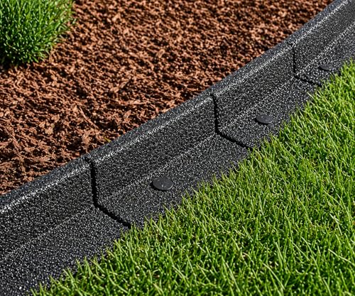 Kunerg Flexible Rubber Lawn Edging Garden Border Edge Grass Pathways Palisade 1.2m (1)