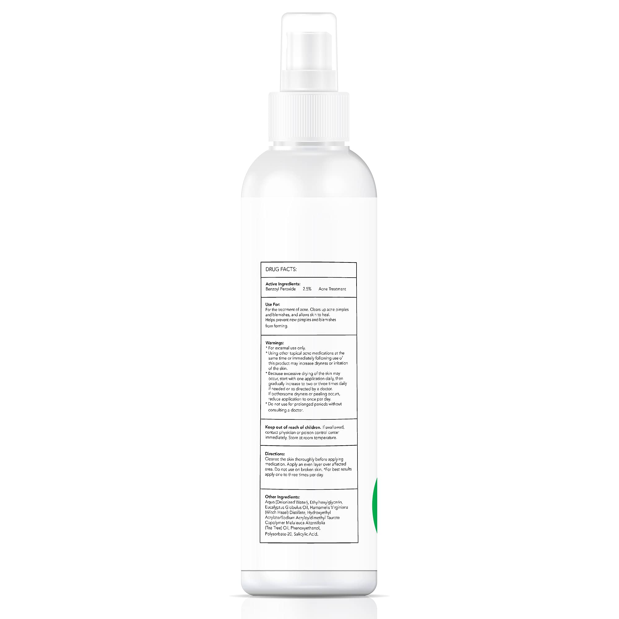 Buy Face, Body Acne Spray with Benzoyl Peroxide Salicylic Acid Butt