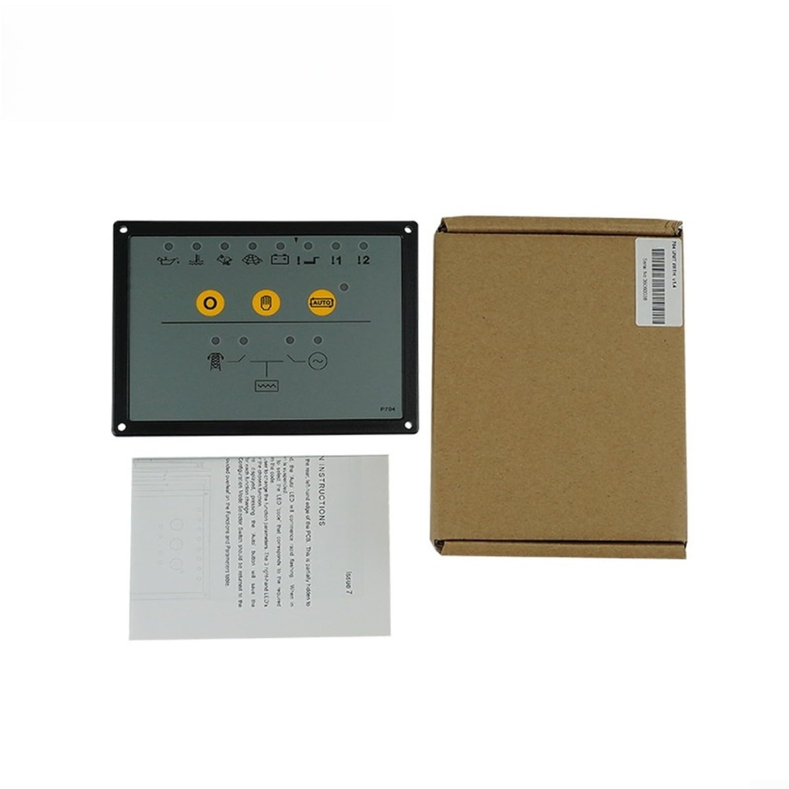 Pannello di controllo manuale del generatore DSE704 con display LCD