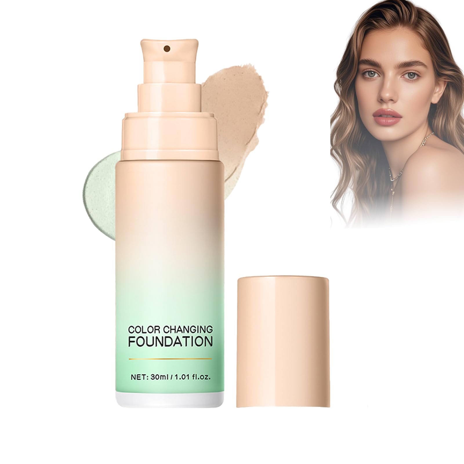 Green Color Changing Foundation Skin Tone Color Correcting CC Cream Face Concealer Primer Colors Change Face Makeup Foundation