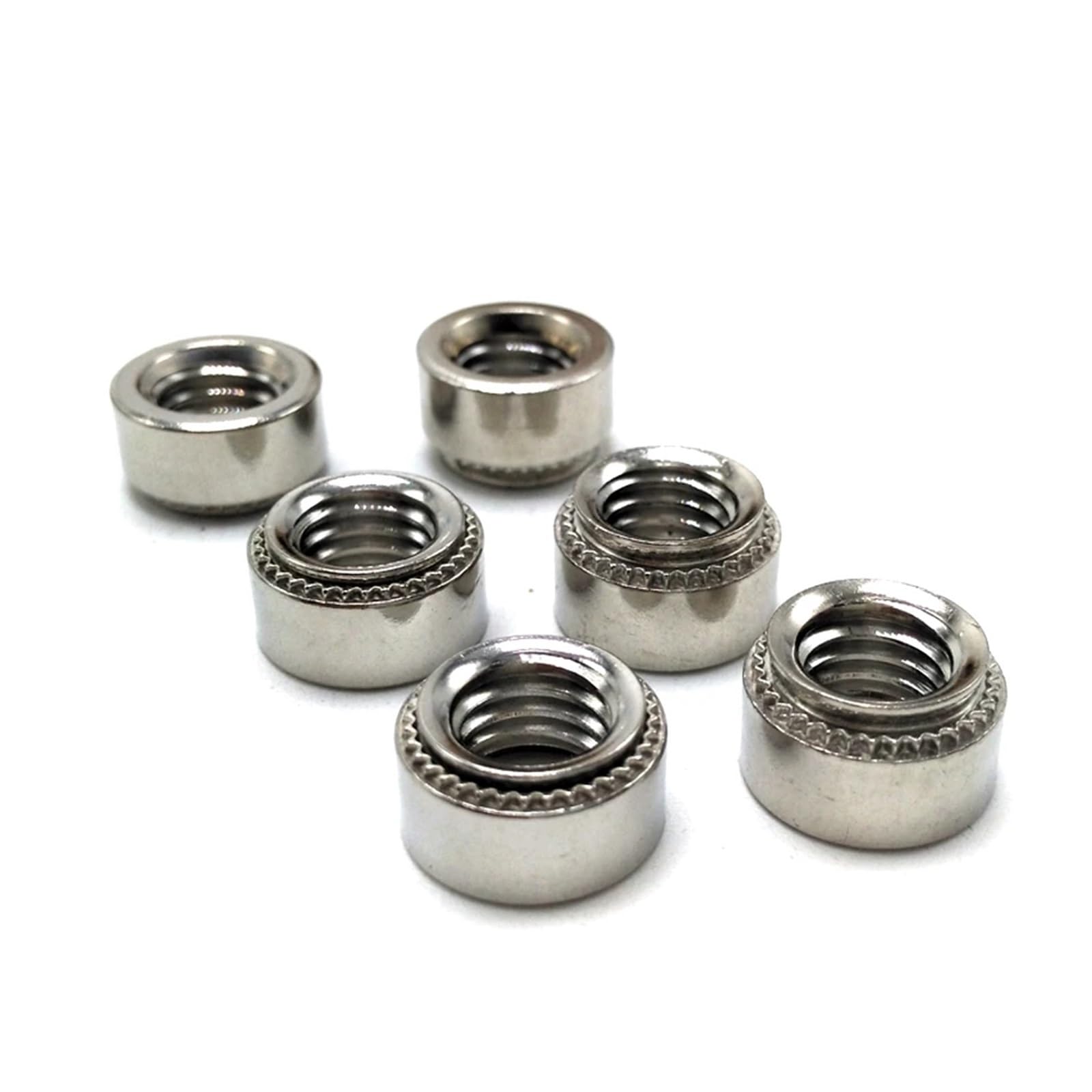 304 Edelstahl Selbstklemmmuttern Sortiment Kit M2 M2,5 M3 M4 M5 M6 M8 M10 M12 Größen 70 Stück PEM Mutter Set