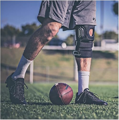 Miniatura 5 de DonJoy Performance Bionic rodillera de ACL de cierre completo - 4 puntos de apoyo con bisagras articuladas para protección de ligamentos, lesiones,