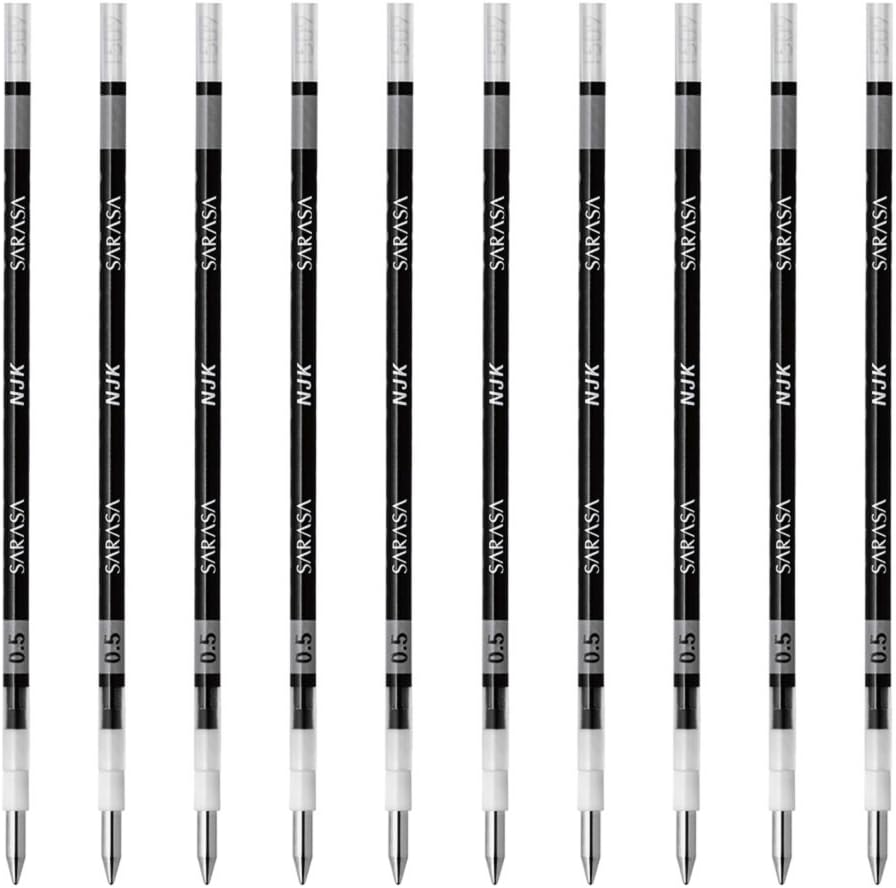 10pcs Zebra Sarasa NJK-0.5 0.5 mm Gel Ink Multi Pen Refill (Box Set) - Black Ink