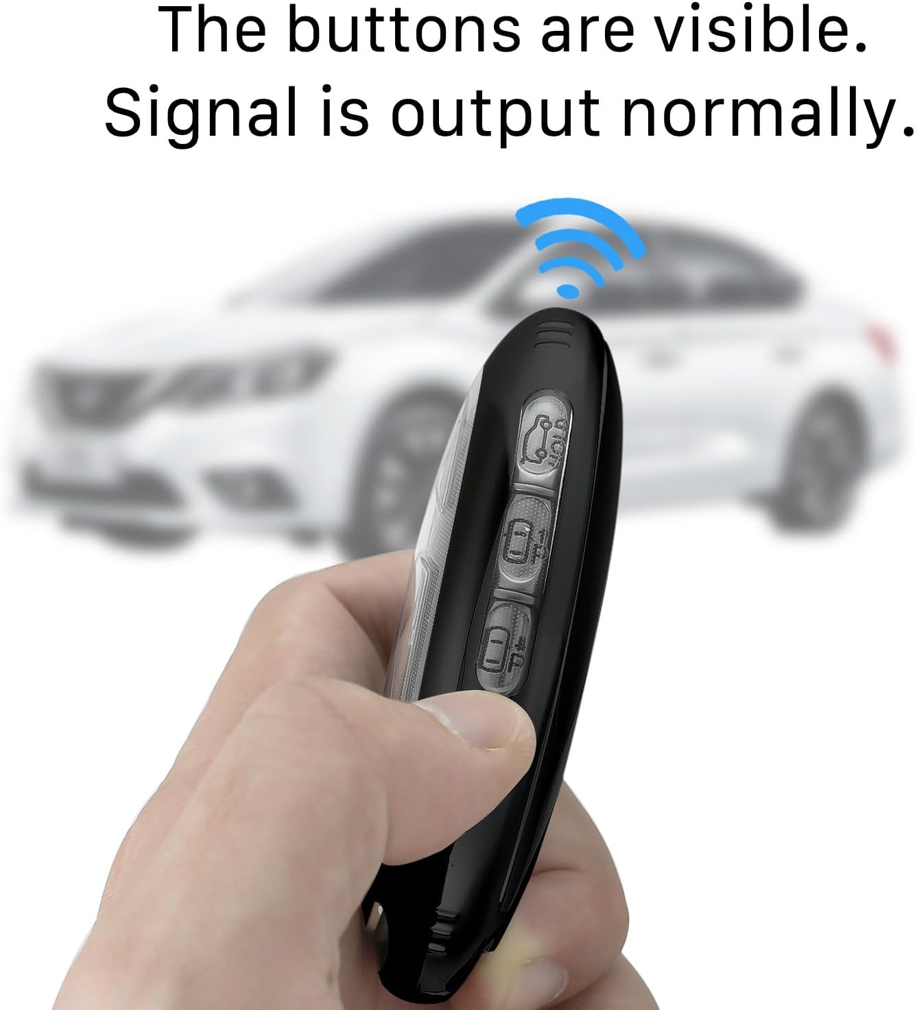 Key fob Cover Compatible with Hyundai 2024 2025 Tucson Elantra Santa Fe Kona Sonata IONIQ 4-5-7 Buttons Remote Smart Key,TPU Protective case (Black) - Image 5