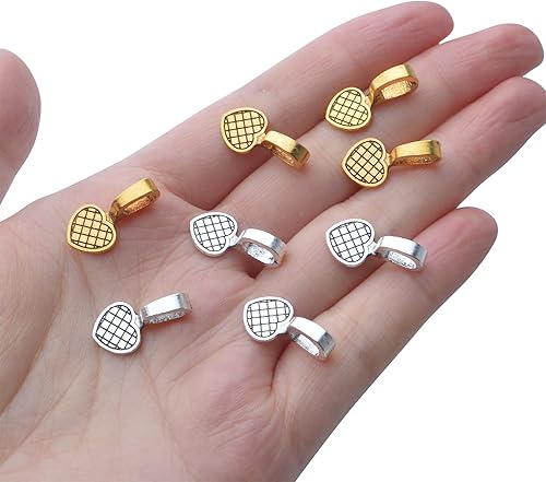 Miniatura 7 de 100 colgantes de aleación de corazón con forma de corazón, colgantes, colgantes para aretes de bricolaje, azulejos de vidrio, joyería, manualidades,