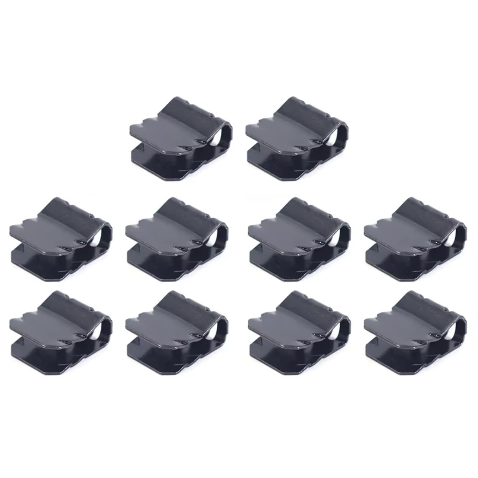 Uqezagpa 10 Stück Schutzblech-Befestigungs-Clips, Auto-Befestigungsclips, Schutzschnallen, Frontstoßstangenabdeckung, U-förmige Schnallen, Klemme, U-förmige Metall-Clips für Automotor Auto & Motorrad