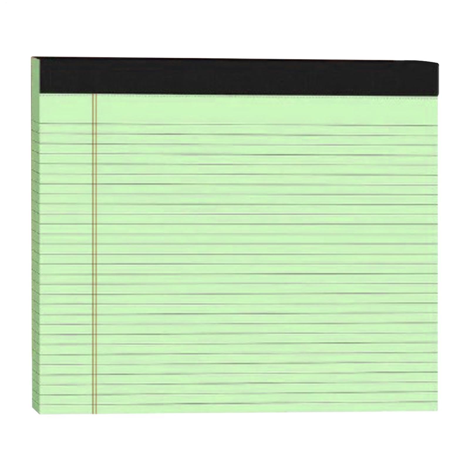Wide Legal Pads, With Clean Tear Convenience, 24x27x5cm, Landscape Pink Purple Blue Green Yellow College Ruled Note Pad, Wide Ruled Legal Notebook, 30 Sheet Capacity, For School