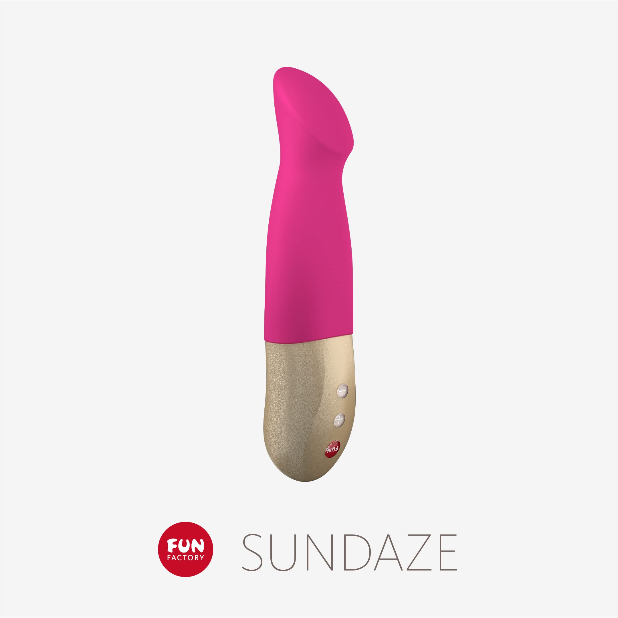 FUN FACTORY SUNDAZE | 4 en 1 Vibrador que pulsa | aleta | palpita y vibra | Masajeador para Mujer | 15 Modos de Vibración | Silicona médica (Rosa)