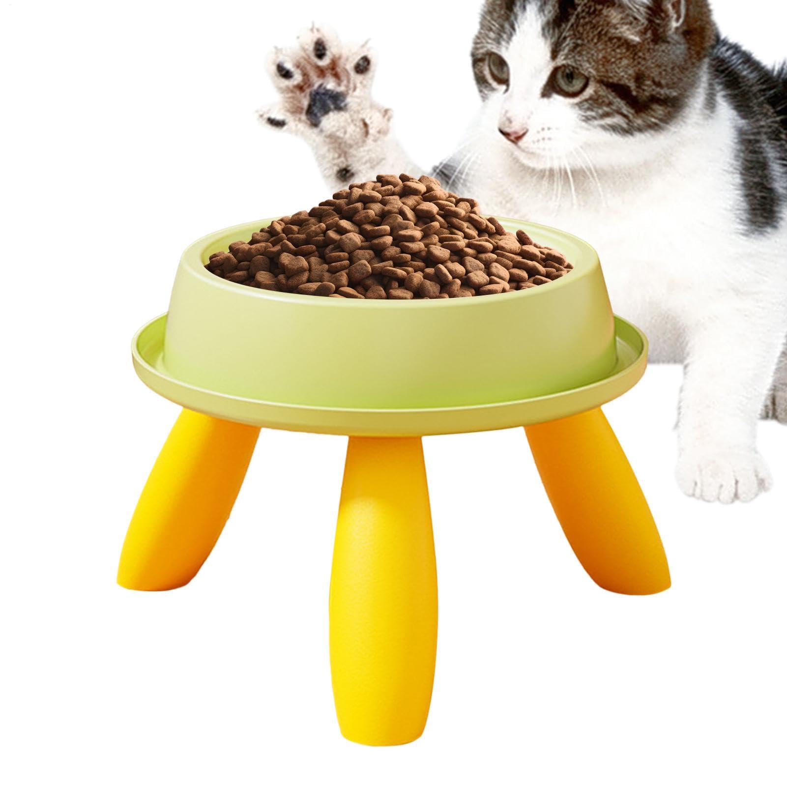 Comederos Elevados de Felinos Bebedero Amigable con Bigotes | Bol Elevado Antivuelco y Antideslizante para Gatos para Gatitos y Perros Cachorros de Diario en Hogar Viajes y