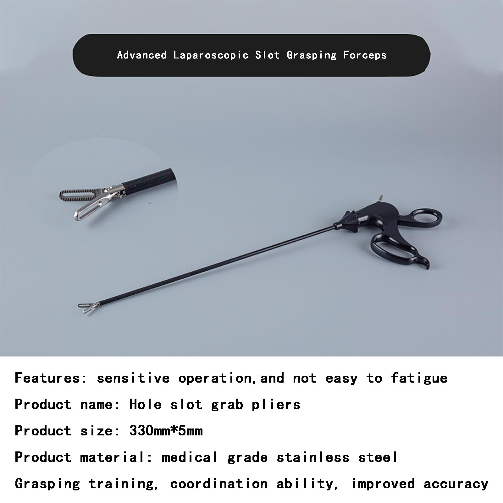 Laparoscopic Training Practicing Grasper Laparoscopy Instruments Set 4 Piece.(For practice use only)