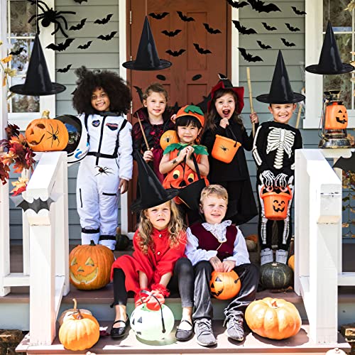 Halloween Decorations Witch Hat Set - 12Pcs Black Witch Hats, Halloween Decor Halloween Party Decoration Witch Costume Accessory For Halloween Indoor Outdoor Decor #TOP4