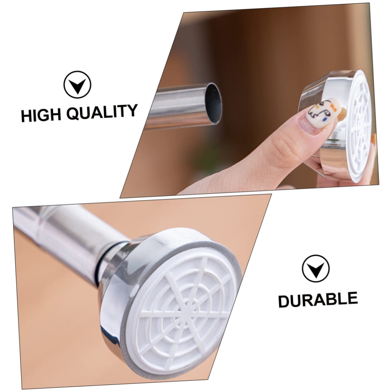 Huybaa 4 Pièces Support de Tringle Penderie en Métal avec 8 Vis pour Barre de Penderie, Support de Tube d'Armoire pour Placard, Dressing et Rangement Huybaa 4 Pièces Support de Tringle Penderie en Métal avec 8 Vis pour Barre de Penderie, Support de Tube d'Armoire pour Placard, Dressing et Rangement