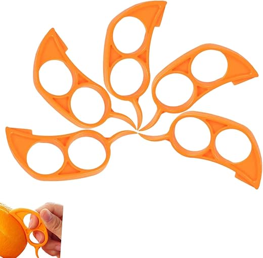 Affettatrice per frutta - Strumento per sbucciare il limone, 5 taglia-buccia di agrumi | Pelapatate per agrumi, da cucina per aprifrutta, strumento per sbucciare pompelmi, gadget da cucina d