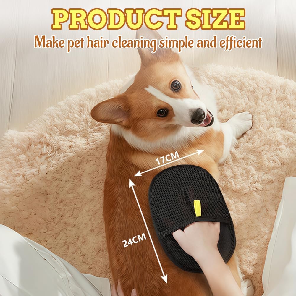AMFUN 2PCS Pet Static Hair Removal Gloves - Image 2