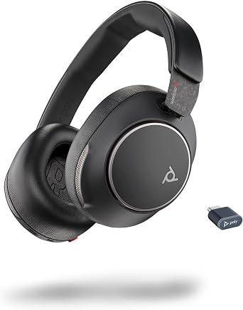 Poly Voyager Surround 80 UC Bluetooth – Micro antibruit, ANC adaptatif, PC/Mac, iPhone, Android