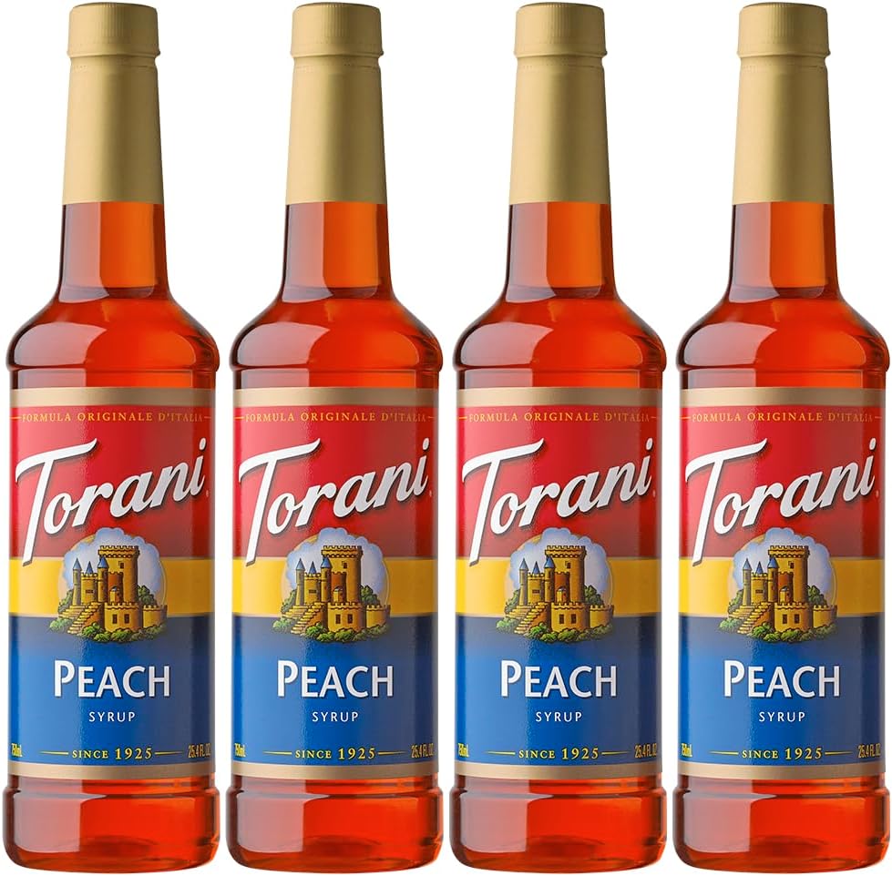 Torani Syrup, Peach, 25.4 Ounces (Pack of 4)