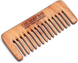 Organic Wide Tooth Neem Wooden Comb Pack of 2 For Women Hair Growth | Neem Wood Kangi Hair Comb For Women & Men | Handmade Wooden Hair Bamboo Comb - Premium Kachi Neem Comb For Hair Growth