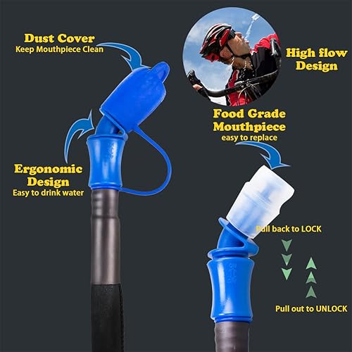Miniatura 5 de WACOOL 2L 2.5L 3L BPA libre PEVA paquete de hidratación vejiga depósito de agua a prueba de fugas