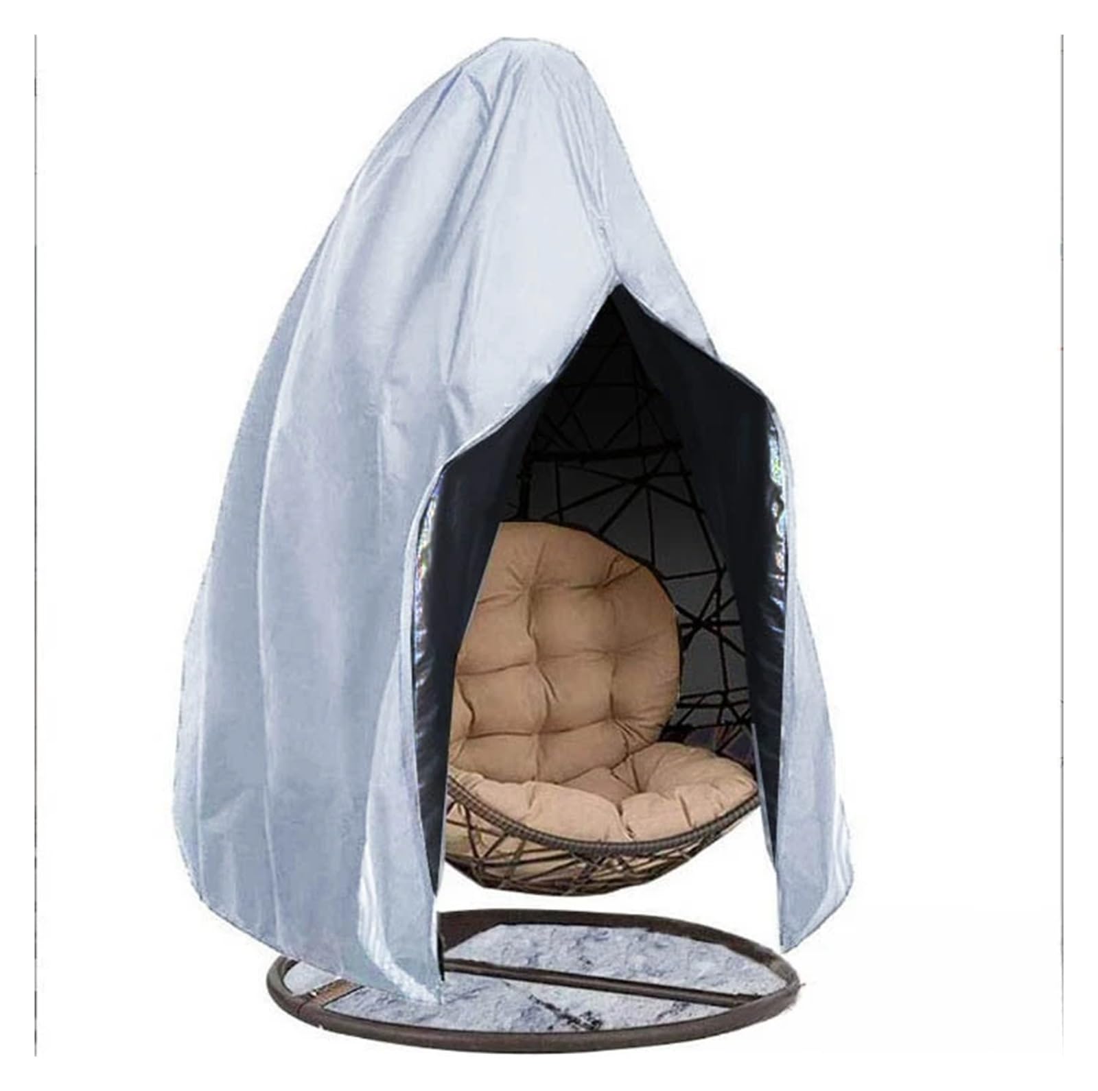 Lsyhhxc One Color Black Patio Chair Cover Egg Swing Waterproof