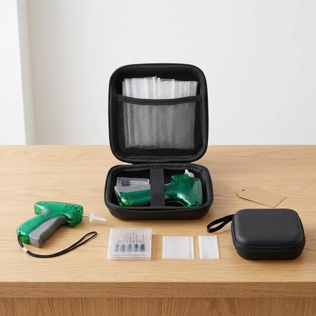 LIFKOME Price Attacher for Clothes 1 Set Clear Green Plastic Retail Tagger