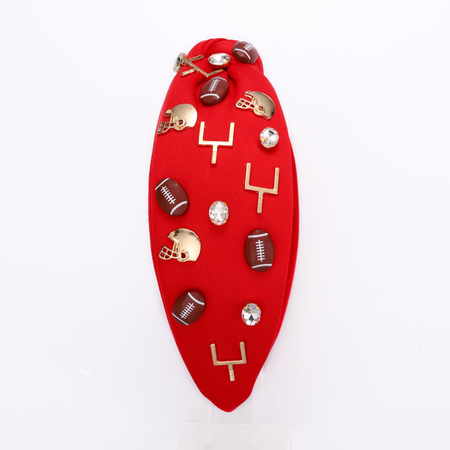 Red Rhinestone Football Themed Headband Amazon.com : CEALXHENY Baseball Football Basketball Soccer  main image 3