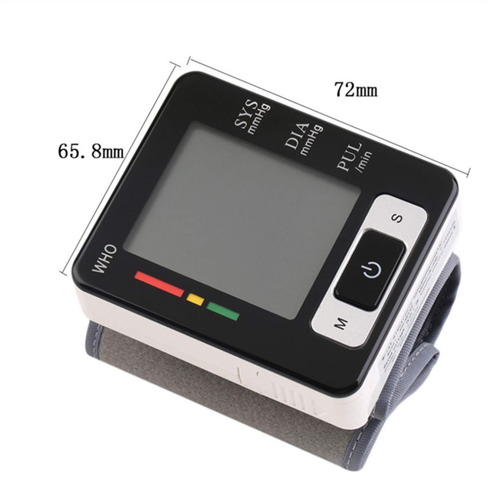 Monitor De Presión Arterial De Muñeca Digital Automático, Máquina De Presión Arterial De Muñeca Ajustable con Función De Memoria De 90 Mediciones Uso En El Hogar