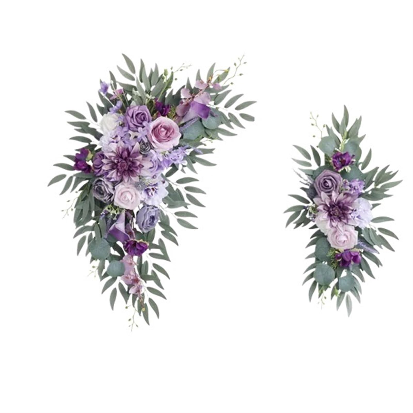 WJIAYAO Artificial Wedding Arch Flowers Kit Wedding Welcome Sign Flowers Artificial Arch Flower for Ceremony Reception Fall Winter Decoration(Color2)