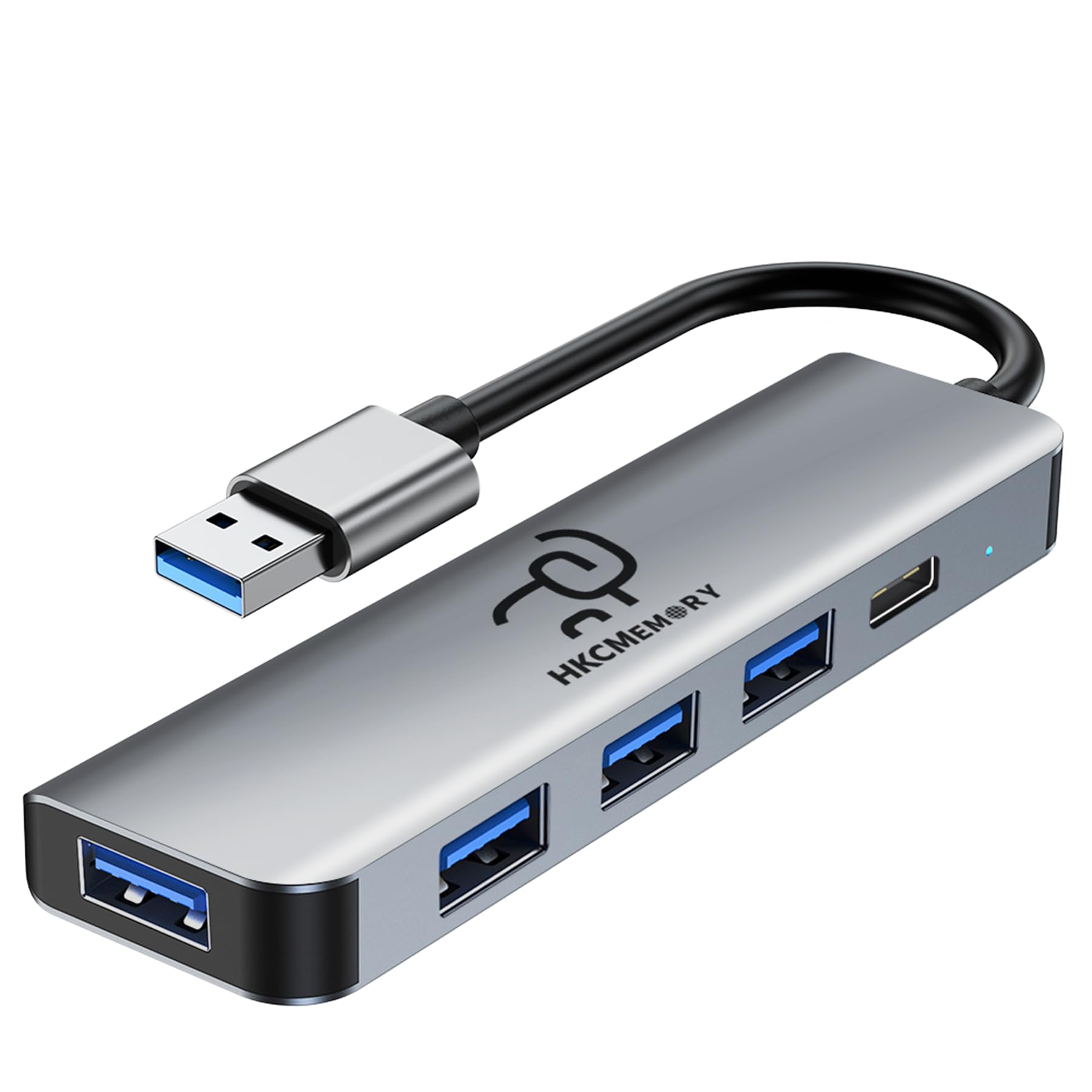 5-in-1 USB A Hub Splitter Adapter with USB 3 0 USB 2 0 Ports and Type-C Power Delivery