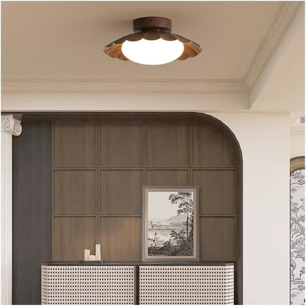 Żyrandol sufitowy LED do kuchni, nowoczesnej lampy sufitowej z muszlami, do montażu wpuszczanego w ścianę, sypialnia, 12 W, metalowa lampa w kształcie kwiatu z wykończeniem w kolor