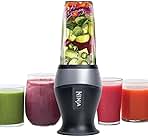 Ninja Fit Compact Personal Blender, Portable Blender for-Smoothies, Shakes, Food Prep, and Frozen Blending, 700-Watt Base, (2) 16-oz. Cups and Spout Lids, Black QB3001SS