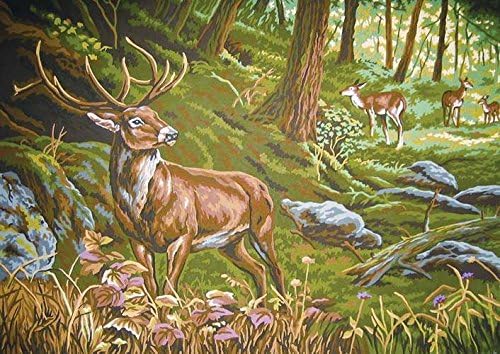 GrafitecPrinted Tapestry Needlepoint Canvas - Royal Stag