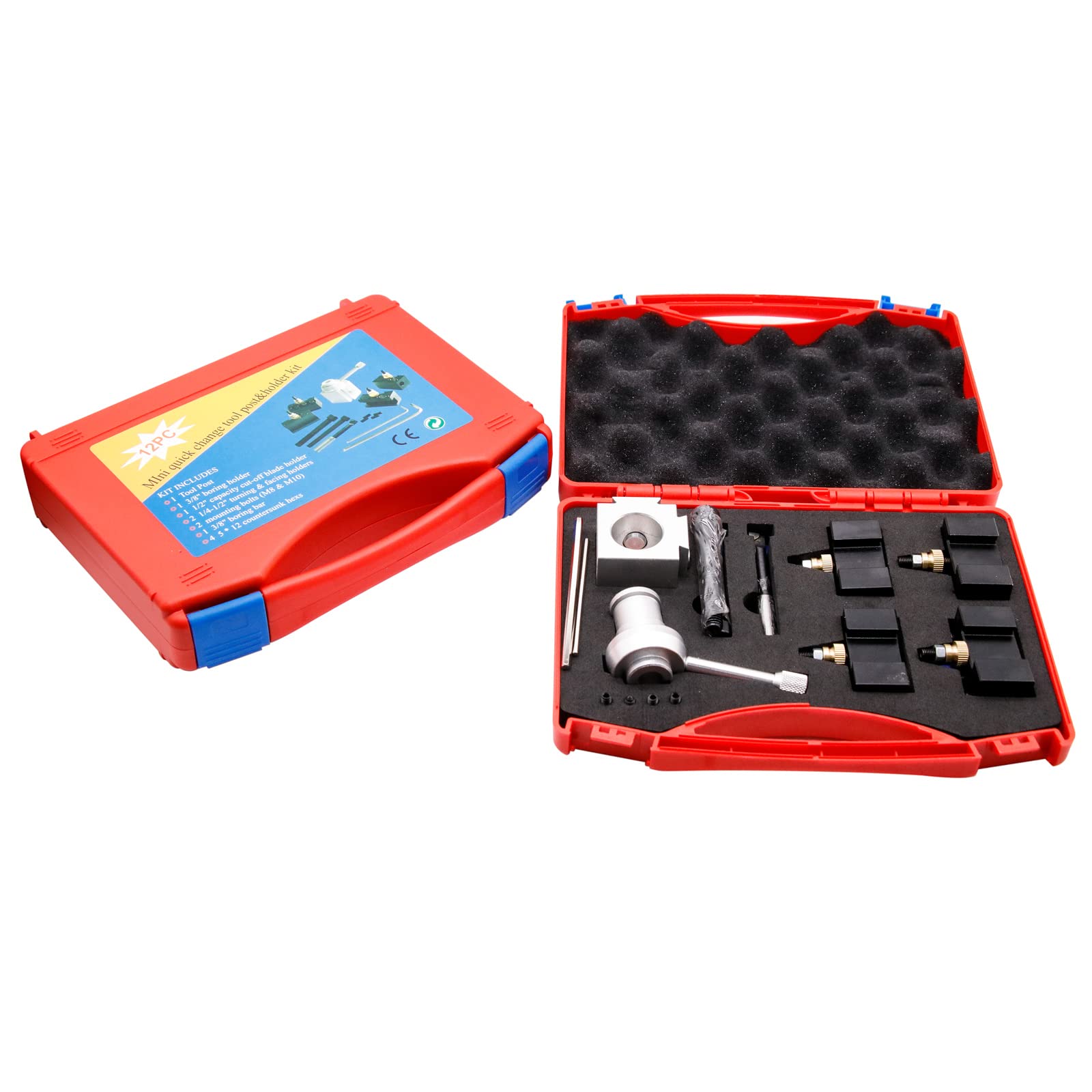 Kit d'outils mini tour changement rapide en acier pour perçage et moletage