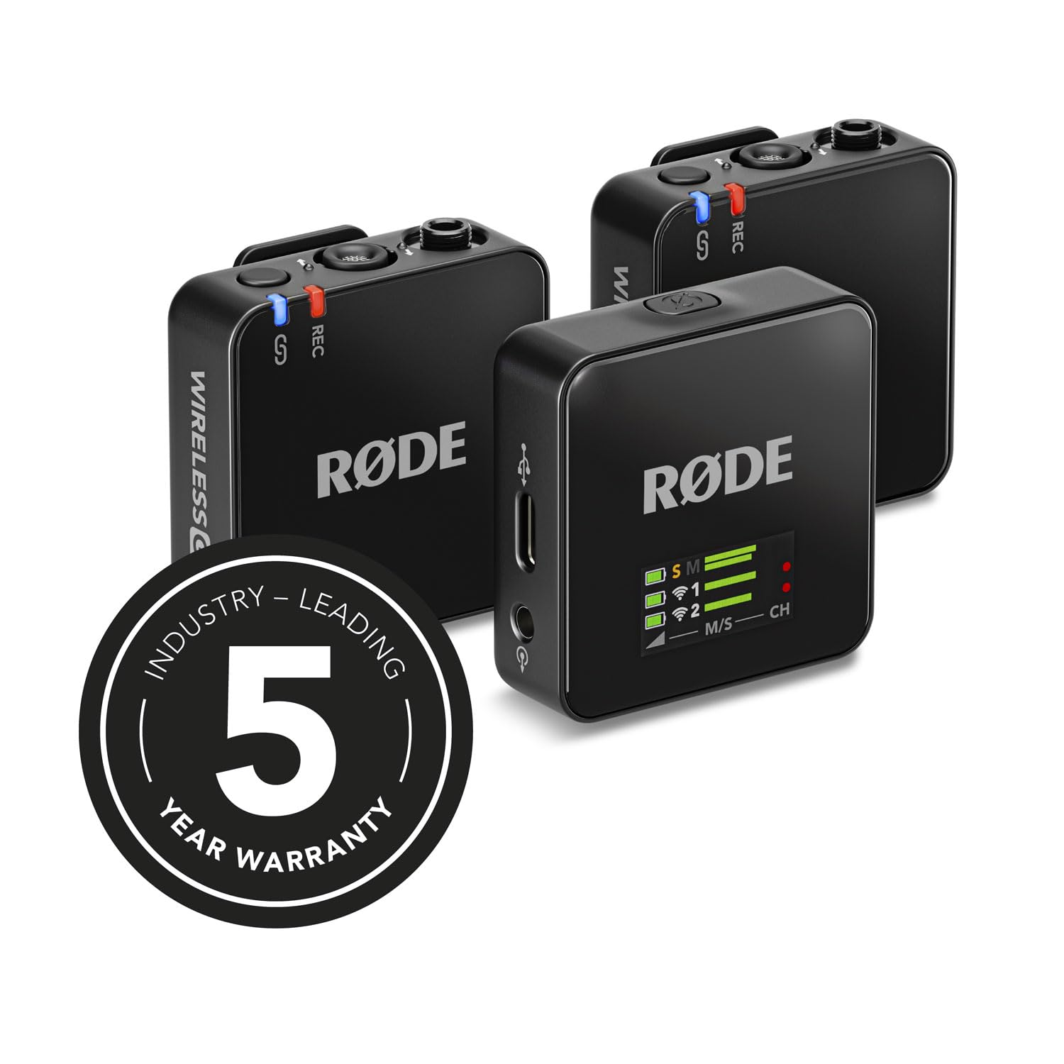 Rode Wireless GO Gen 3 Drahtloses 2-Kanal Mikrofon-Funksystem mit Interview GO Handadapter und keepdrum Fell-Windschutz