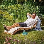 Casaria-Sonnenliege-klappbar-Holz-FSC-zertifiziert-320kg-Belastbarkeit-Tragegriff-Kofferfunktion-Garten-Balkon-Terrasse-Geschwungen-Akazie-190x60cm : Aus-Holz-gemacht....