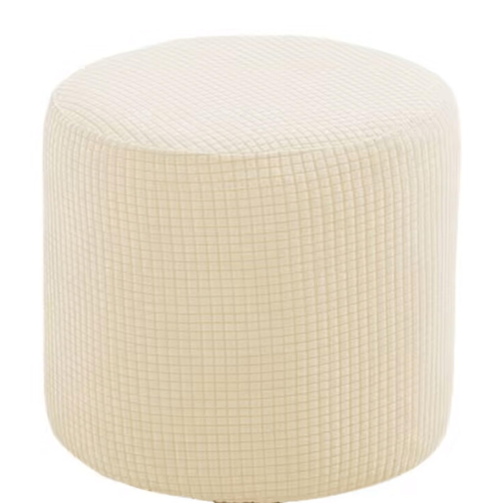 uyeoco Foot Stool Covers, Ottoman Cover Round, Pouffe Cover Round, Stretch Fabric Footstool Slipcover, Machine Washable(F4,40x40cm)