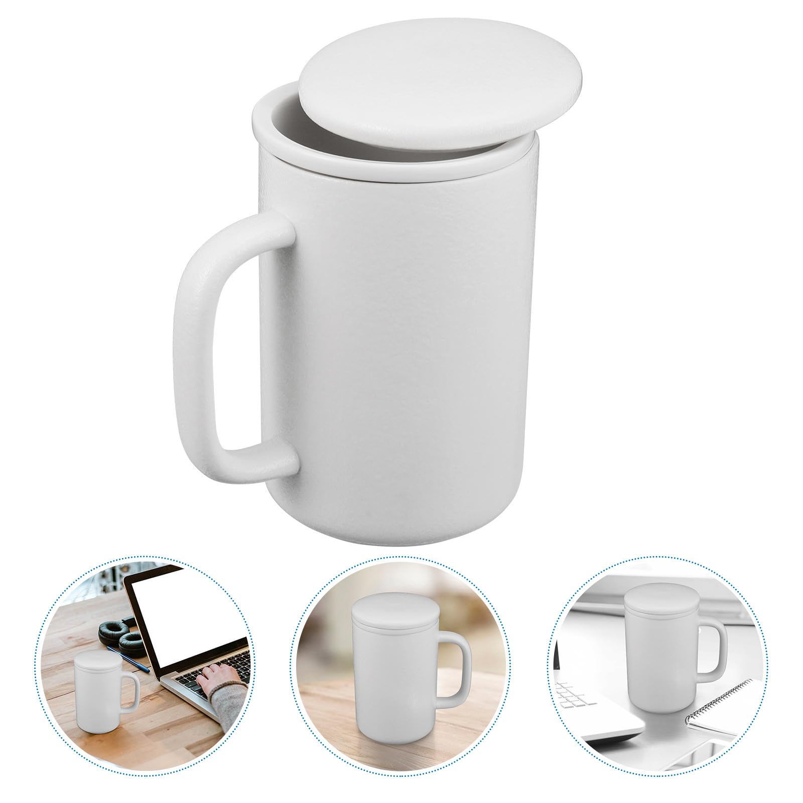 400ml Keramik Teebecher mit Teesieb und Deckel Moderner Stilvoller Becher zur Teezubereitung Hält Aufgusstemperatur für Büro und Zuhause