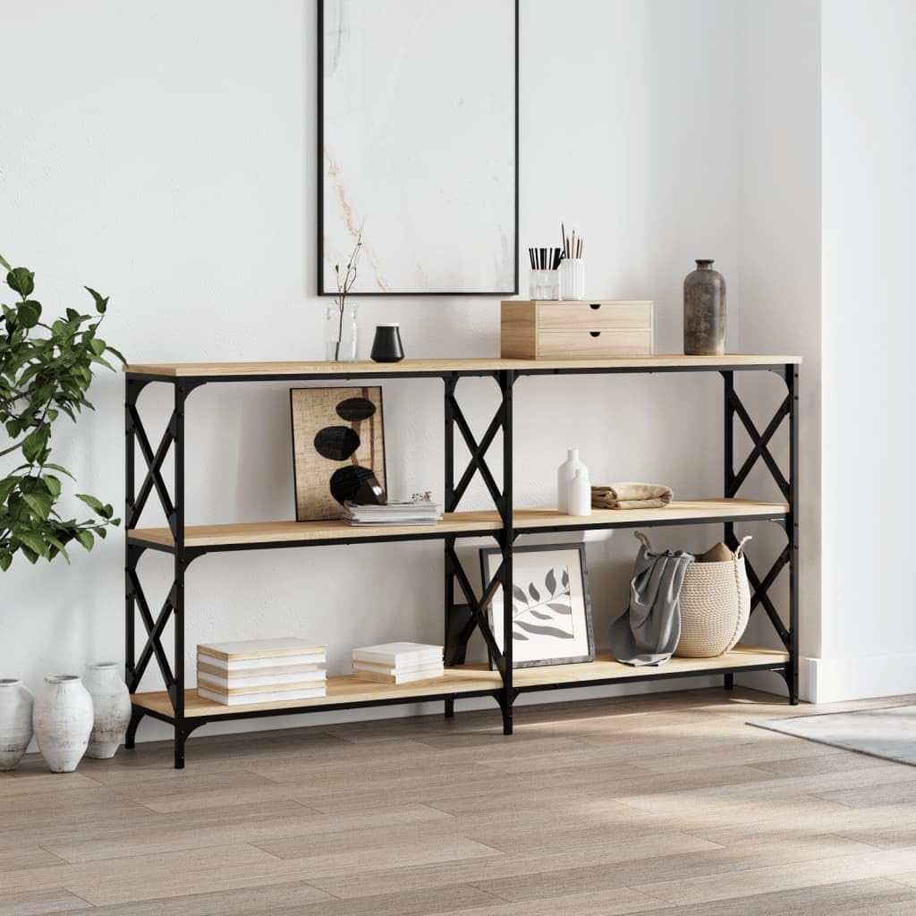 Produktbild von Konsolentisch Aus Walnussholz, Moderner Eingangsbereich, Flur, Dekoration, 150 Cm, Schmal, Sofa, Foyer, Tisch, Verdickte Bodenleiste
