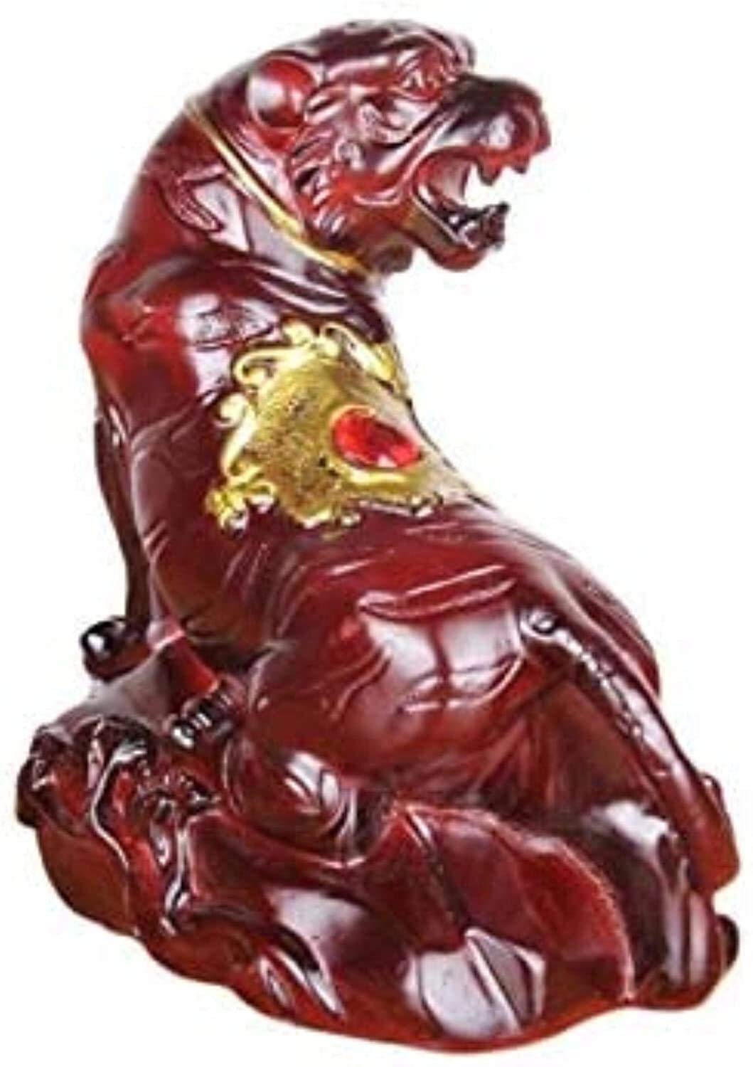YNIYUJKL Wooden Chinese Zodiac Statues Home Decoration Statue Home And Office Sculpture Wood Feng Shui Decor Accessories Figurine 329,Tiger-A