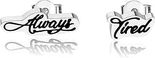 Singer Malone Earring Always Tired Earring Stay Away Earring Malone Tattoo Inspired Jewelry Rapper Rocker Fans Gift