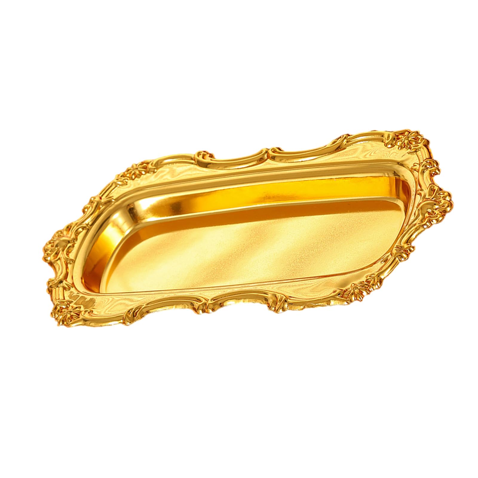 Metal Tray for Dessert Presentation Holder or Kitchen Counter Decoration Elegant Snacks Platter Nonslip Cake Display Stand