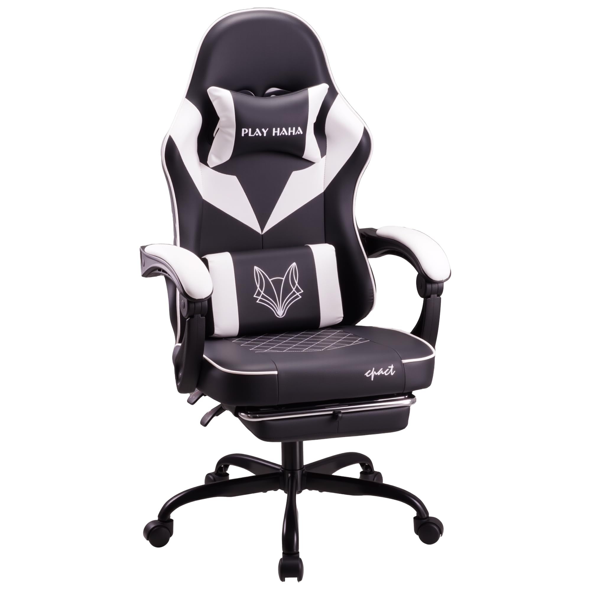 Gaming Chair Ergonomic Gaming Chair with High-Density Foam & Breathable PU Leather 135-Degree Recline, Enhanced Lumbar & Leg Support,360° Swivel,150kg Capacity Desk Chair