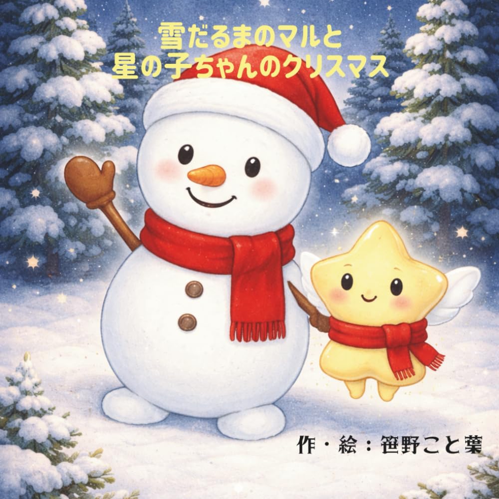 雪だるまのマルと星の子ちゃんのクリスマス
